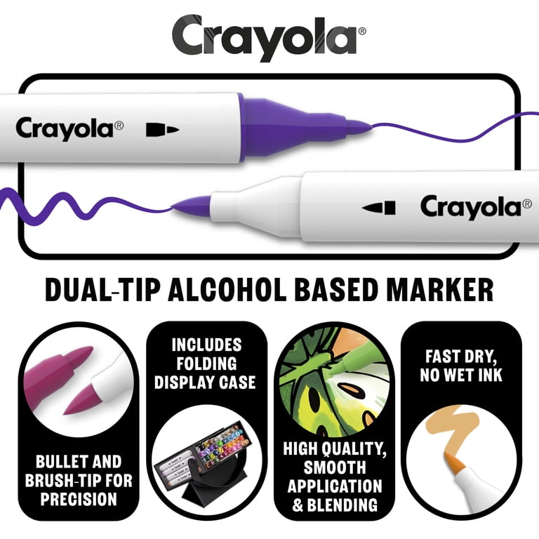 Dual-Tip Alcohol Markers, 40 Colors, Fine and Chisel Tips photo 3