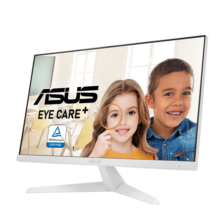 UPC: 0195553550901 | ASUS VY249HE-W 23.8  1080P Monitor – White  Full HD  75Hz  IPS  Adaptive-Sync/FreeSync  Eye Care Plus  Color Augmentation  Rest Reminder  Antibacterial Surface  HDMI  VGA Frameless VESA Wall Mountable