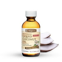 De La Cruz Fractionated Liquid Coconut Oil for Hair and Skin, Natural Moisturizer, 2 FL OZ