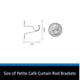 thumbnail image 5 of Mainstays Petite Café Metal Curtain Rod Mounting Brackets, Set of 2, Bronze Finish, 5 of 6