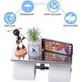 thumbnail image 5 of Soporte de papel higiénico con rollos dobles, autoadhesivo, soporte de papel higiénico de acero inoxidable montado en la pared, para baño y cocina Soporte para papel higiénico y teléfono SUS 304 JAMW Sencillez, 5 of 5