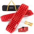 thumbnail image 1 of BUNKER INDUST Off-Road Traction Boards with Jack Base,Pair Recovery Tracks 4X4 Jeep Truck Tire Traction Mat with Bag -Sand,Mud,Snow Ladder Ramps(Red), 1 of 9