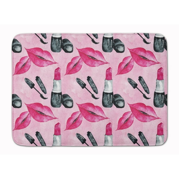 Watercolor Diva Lipstick Machine Washable Memory Foam Mat