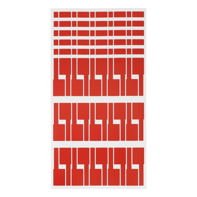 Etiquetas de regalo P-Type de 6 piezas, escriturables, 3.31"x1.02" rojas