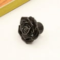thumbnail image 3 of HDJNal Antique Rose Flower Cabinet Knobs, 6pcs Vintage Ceramics Handles Decorative Drawer Handle Knobs for Dresser Cabinet with Mounting Screws (Black), 3 of 7