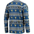 thumbnail image 3 of Men's Concepts Sport Navy West Virginia Mountaineers Ugly Sweater Long Sleeve Top and Pants Sleep Set, 3 of 5