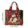 thumbnail image 6 of Christmas Quilted Tote Bag for Women, Large Reusable Shopping Bag, Holiday Print Shoulder Handbag, Grocery Travel Gift Tote Purse, 6 of 6
