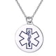 thumbnail image 1 of Collar con colgante grabado para identificación, regalo de recuerdo Azul, 1 of 7