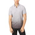 thumbnail image 1 of INC Mens Ombre Net Print Button Up Shirt, Negro, Grande I-N-C Botones al frente, 1 of 1