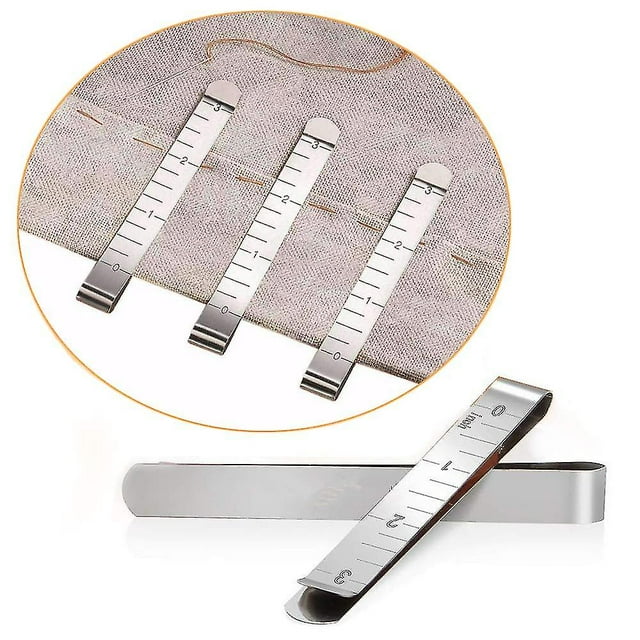 Sewing Clips Set Of 20 Stainless Steel Hemming Clips 3 Inches Measurement Ruler