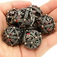 thumbnail image 3 of Metal Dice, 7 PCS Heavy Solid Metallic Dragon Dice Set for Dungeons and Dragon Tabletop Game C, 3 of 5