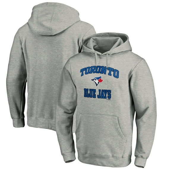 Men's Heather Gray Toronto Blue Jays Heart & Soul Pullover Hoodie