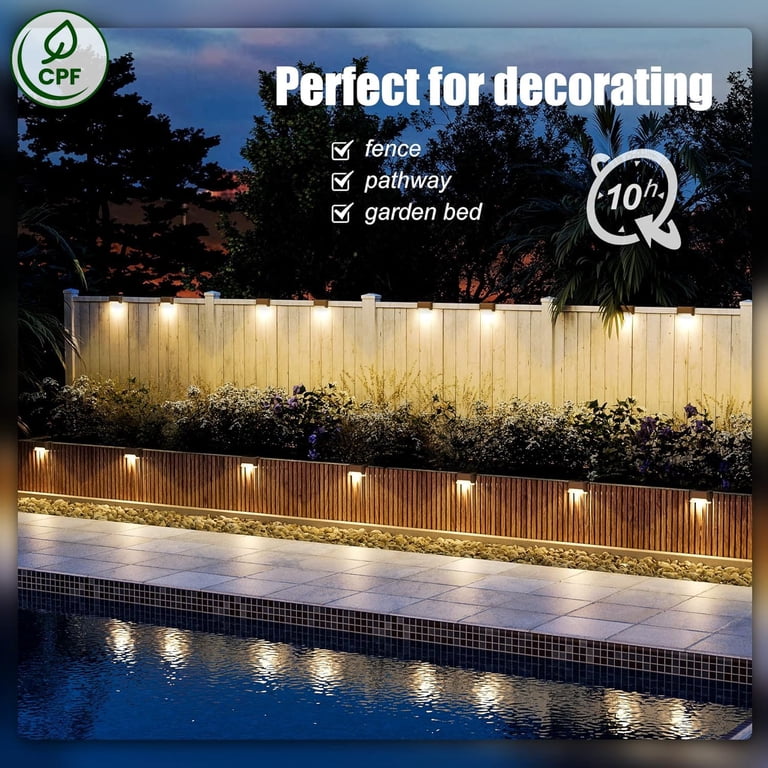 Tmdioo Solar Deck Lights, 16 Pack Waterproof Step Lights photo 2