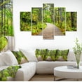thumbnail image 1 of Promenade en bois à travers la forêt - Impression sur toile paysage, 1 of 4