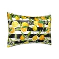 thumbnail image 2 of Bingfone Orange and Lemon Print Satin Pillowcase for Hair - Standard Size with Zipper Silky & Soft Pillow Covers,20x30 inches, 2 of 8