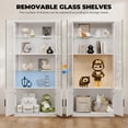 thumbnail image 6 of BROTTAR 67" Display Cabinet with Glass Doors, 4-Tier Curio Cabinet with 2 Removable Glass Shelves, Display Case with Storage Cabinet for Collectibles, White, 6 of 7