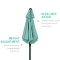 thumbnail image 5 of AMMSUN 6ft Green Round Outdoor Small Table Pool Lawn Balcony Market Patio Umbrella, Push Up & Tilt, 5 of 8