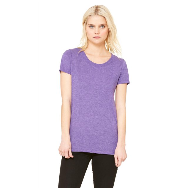 The Bella + Canvas Ladies Triblend Short Sleeve T-Shirt - PURPLE TRIBLEND - 2XL