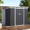 thumbnail image 2 of Cobertizo de Almacenamiento para Jardin Exterior Falcon Relan 257x142x184 cm de Acero Galvanizado, 2 of 10