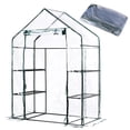 thumbnail image 2 of Cubierta de repuesto para invernadero con puerta enrollable con cremallera, 28,7 x 56,3 x 76,8 pulgadas, cubierta de invernadero de PVC para jardinería, plantas, protección contra heladas, a prueba de, 2 of 6