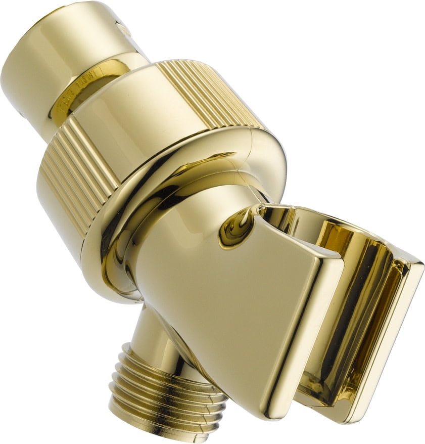 Delta Adjustable Shower Arm Mount for Hand Shower in Polished Brass