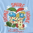 thumbnail image 2 of Smurfs Home Smurf Home, Christmas With Smurfette Women's T Shirt, Light Blue, Large, 2 of 6