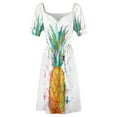 thumbnail image 5 of watercolor pineapple Sleeveless Dress prom dress women's luxury party dress evening dresses women, 5 of 6
