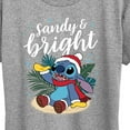 thumbnail image 3 of Lilo & Stitch - Sandy and Bright Christmas - Women's Short Sleeve Graphic T-Shirt, 3 of 5