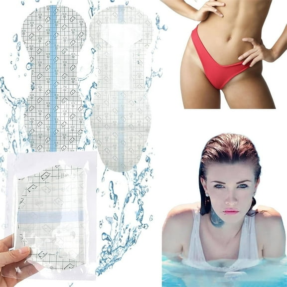 NOGIS 10 PCS Waterproof Swimming Pads for Women PU Clear Hygienic Pantiliners for Women - Portable Hygienic Feminine Care Liners for Women, Perfect for Swimming, Ideal for Ladies and Girls