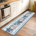 thumbnail image 2 of Blue Starfish Coastal 2'x6' Runner Rugs for Hallway Kitchen Bedside Non Slip, Ocean Beach Coral Nautical Botanical Entryway Rug Runners with Rubber Backing, Long Carpet Runner for Laundry Room, 2 of 8