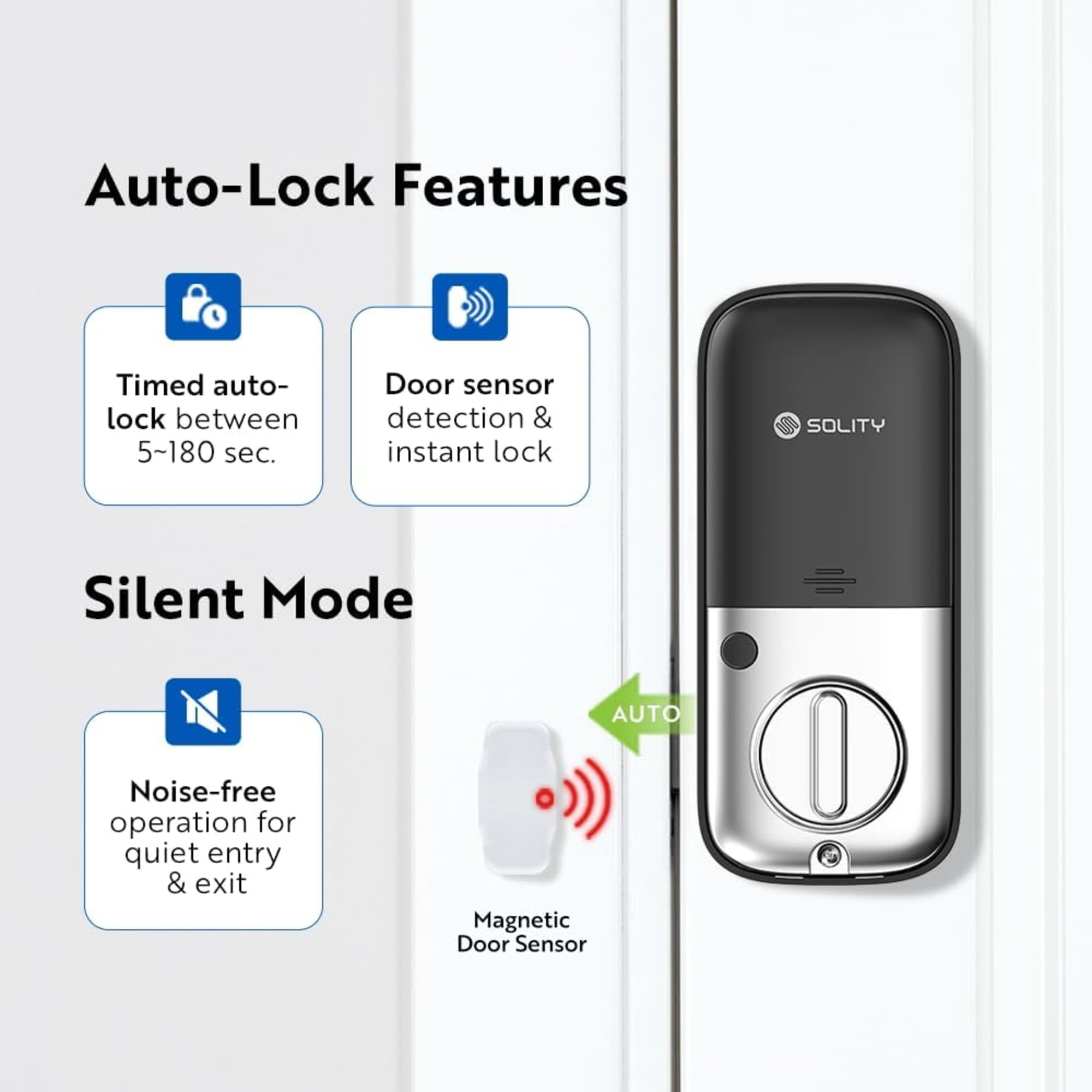 Solity GT10KSN Satin Nickle Smart Lock