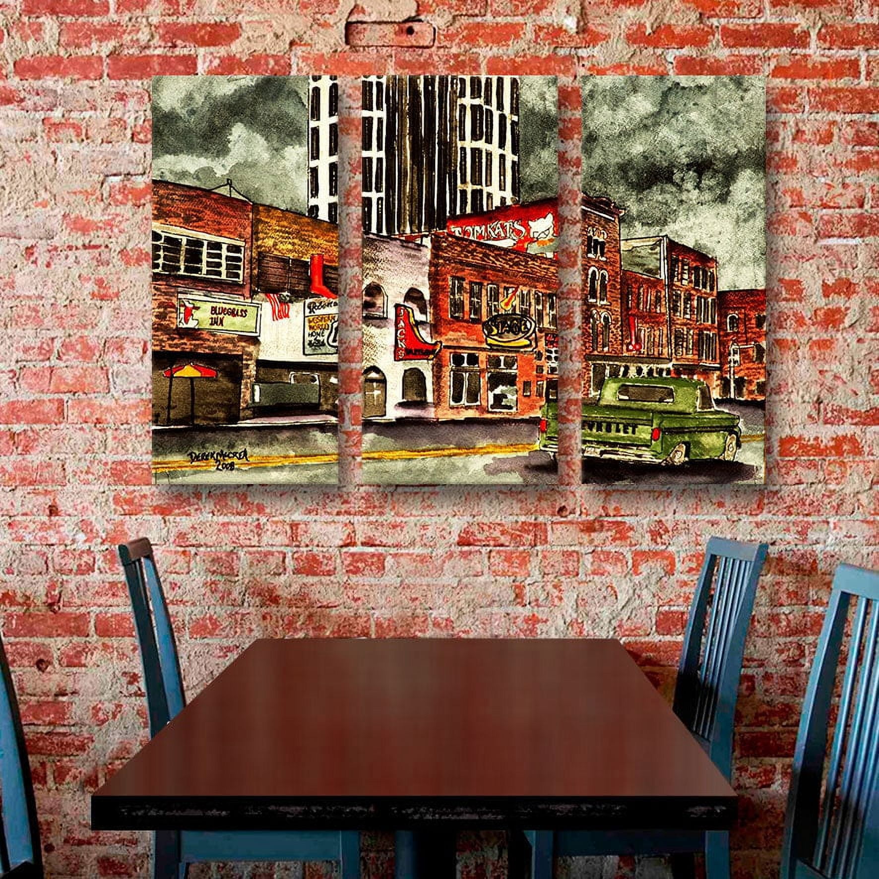 ArtWall Derek Mccrea "Nashville" 3-Piece Gallery-wrapped Canvas Set