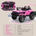 thumbnail image 3 of Aosom 2-Seater Kids Ride-On Car 12V RC 2-Seater Police Truck Electric Car For Kids with Full LED Lights, MP3, Parental Remote Control (Pink), 3 of 10