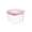 Pink, variant on Airtight Plastic Food Storage Containers with Flip Rotating Lid, Stackable Clear Pantry Canister for Grain, Cereal, Pasta, Dry Beans, 3 Color Lid Options,0.6L.