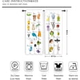 thumbnail image 6 of ABC Alphabet Kids Curtains 41W x 62L Inch Sheer Rod Pocket Cartoon Animal Baby Boys Bedroom Decor Child Nursery Funny Learning Educational Fabric Classroom Playroom Living Room Window Drapes, 6 of 6