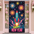 thumbnail image 4 of Colorful Space Rocket New Year Celebration Banner for Holiday Party Festive Event Indoor Decoration, 4 of 9