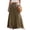 Brown, variant on Womens Boho Linen Maxi Skirt Elastic High Waist Pleated A-Line Flowy Breathable Long Skirt for Summer Beach, Resort, Vacation and Party