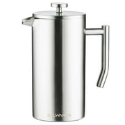 Belwares Stainless Steel French Coffee Press, with Double Wall and Extra Filters 34oz