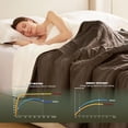 thumbnail image 4 of Heat Blanket \uDx\uD Throw Soft Flannel & Sherpa Reversible Electric Blanket with Heat Settings Timer Setting and Hours Auto-Shut Off, 4 of 7
