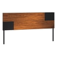 thumbnail image 3 of Cabecera de cama Queen Playcon Marbella Minimalista 151 cm Negro y madera naranja, 3 of 6
