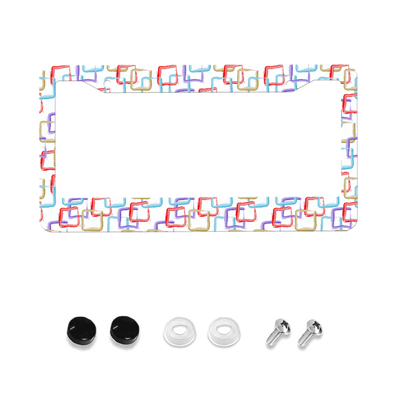 American flag License Plate Frame Car Tags Aluminum License Plate Covers for Girl Women Car Accessories Decoration 2 Holes with Screw, 12.2x 6.3 inch