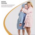 thumbnail image 6 of Cotton Terry Kids Unisex Hooded Bath Robe, Large, Taupe, 6 of 8