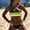 E-682Yellow, variant on Bikini Set For Women Color Block Strapless Comfortable Elegant Two Piece Swimsuit For Holiday Vacation Beach,Blue,L