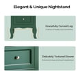 thumbnail image 5 of UBesGoo Nightstand End Table with 2 Drawer, Deep Green Finish, 5 of 8