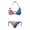 American Flag Paw Print, variant on Heart-Shaped Ladybug Pattern Bikini Set Soft Fabric Sexy Plus Size Design Plus Size Swimsuit for Women