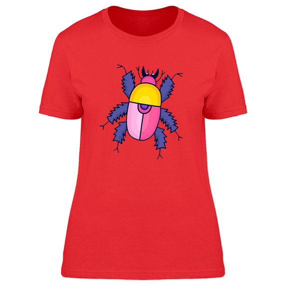 Colorful Bug Doodle Cartoon Tee Women's -Image by Shutterstock