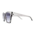 thumbnail image 3 of Womens Thick Bevel Geometric Cut Plastic Butterfly Sunglasses Slate Smoke, 3 of 4