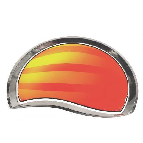 Sun Tracker Pontoon Boat Raised Decal Emblem 161857 | Orange Silver (2PC)