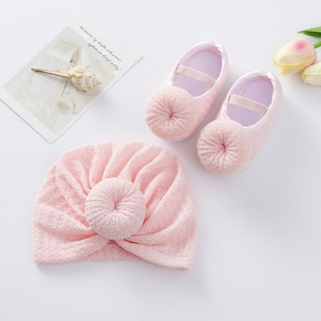 

Baby Girls Flats Infant Princess Prewalkers Toddler Wedding Dress Shoes with Headband Wedding Shoes Toddler First Walkers 0-12M