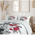 thumbnail image 6 of Ambesonne Rowan Duvet Cover Sets, Rural Natural Foliage, 2-Queen, Grey Ruby Black, 6 of 7